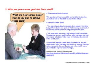 Top 7 sous chef interview questions answers | DOC