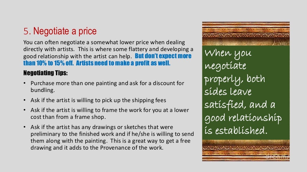 TOP 7 TIPS FOR BUYING ART FROM AN ARTIST