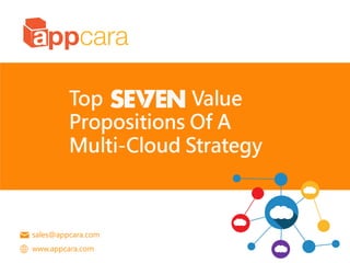 Top 7 Value Propositions Of A Multi-Cloud Strategy
sales@appcara.com
www.appcara.com
 