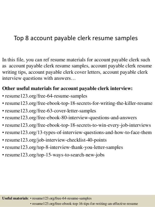 Account Payable Resume best account payable resume sample collections image namebest account payable resume sample collections image Top 8 Account Payable Clerk Resume Samples In This File You Can Ref Resume Materials Account Payable Resume account payable resume display your skills as account payable specialist the interpersonal skills are mentioned Top 8 Account Payable Clerk Resume Samples In This File You Can Ref Resume Materials