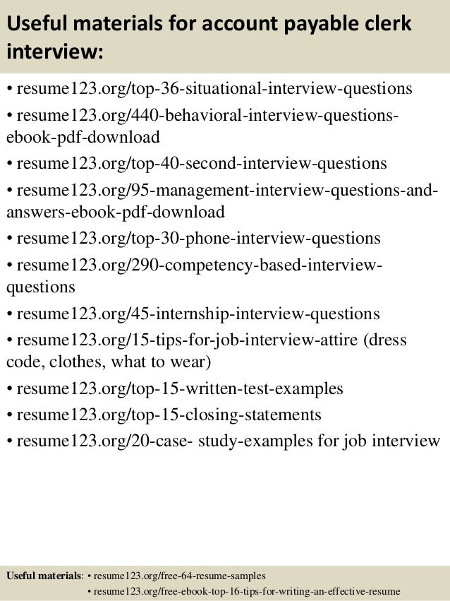 account payable clerk resume