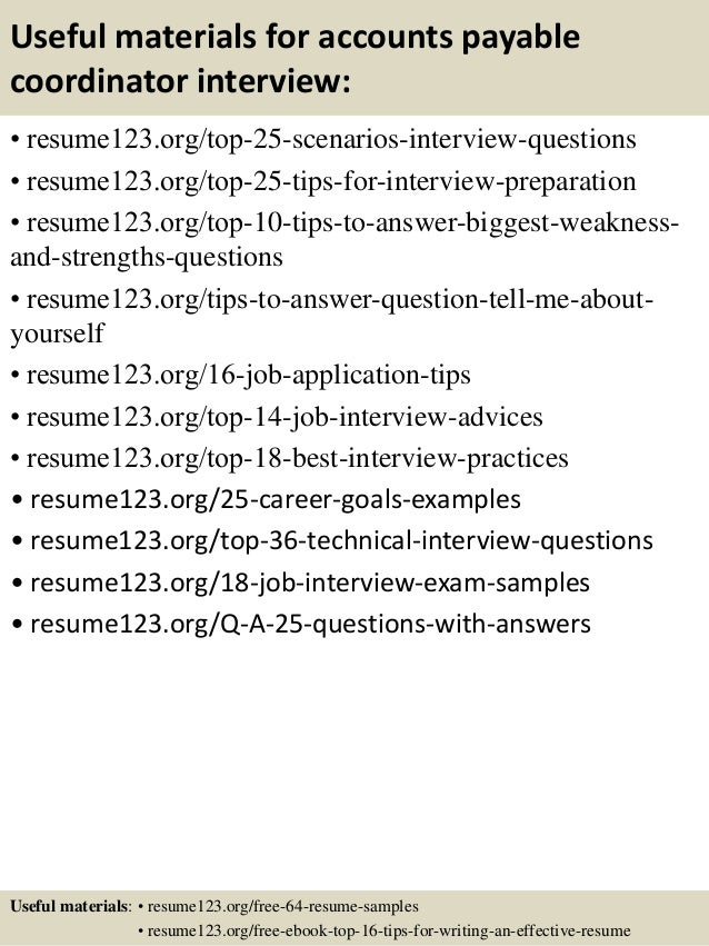 accounts payable coordinator resumes