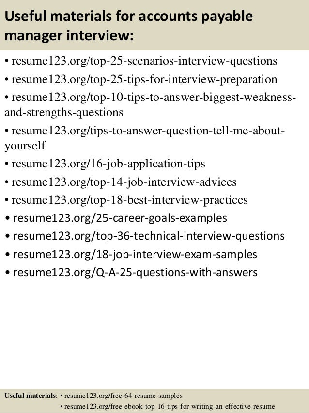 accounts payable manager resume