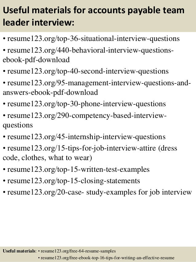 top 8 accounts payable team leader resume samples team leader resume sample
