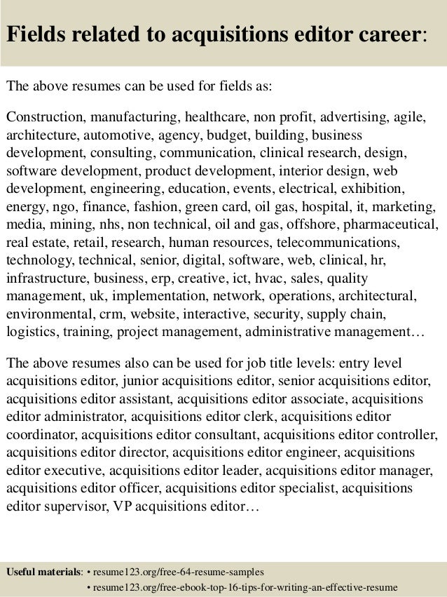 editor resume examples
