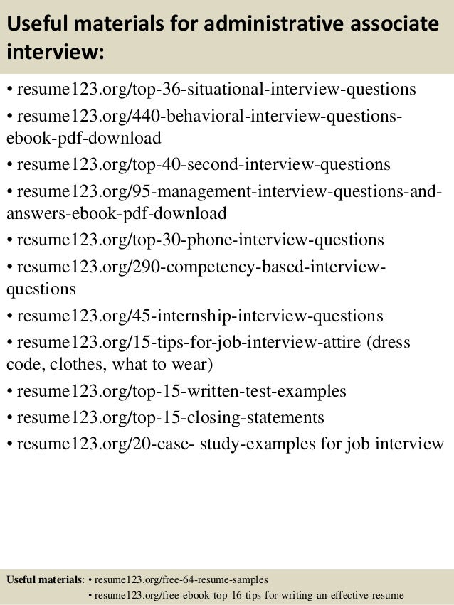 administrative associate resumes