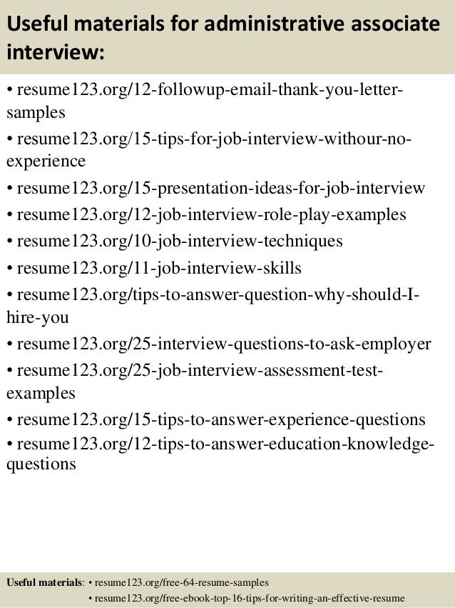 administrative associate resumes