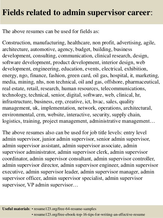sample resume for administrative officer