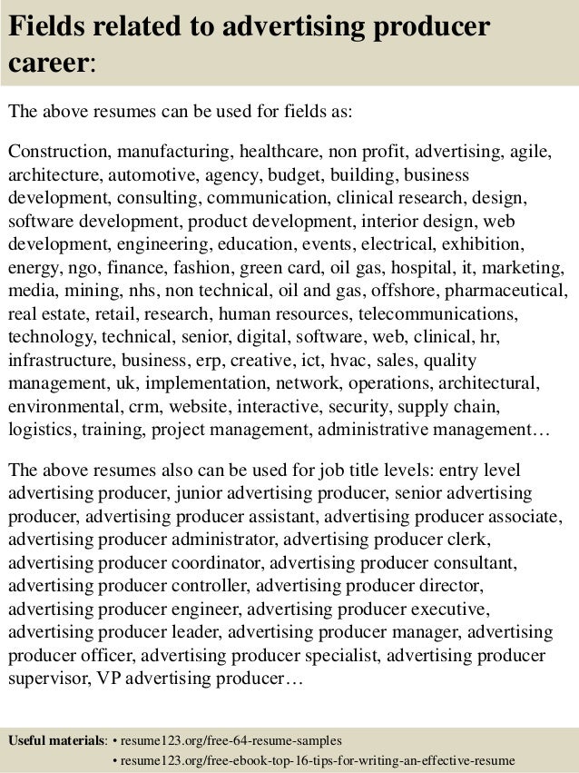 associate producer resumes
