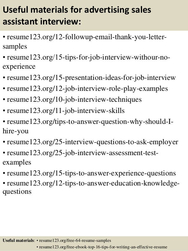 sales assistant resumes