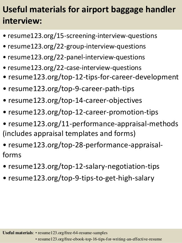 sample material handler resume
