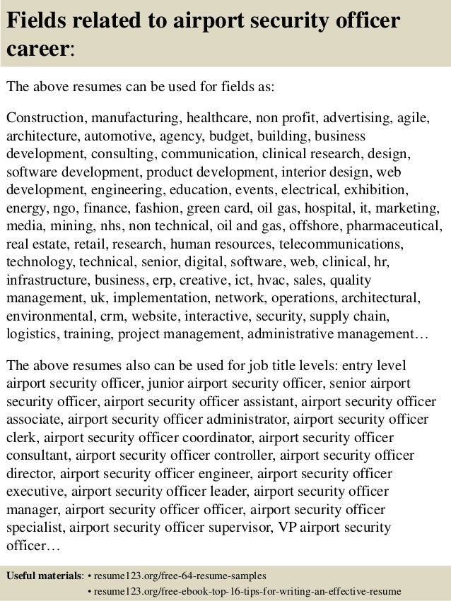 top 8 airport security officer resume samples security officer resume sample