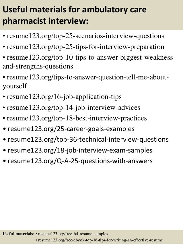 pharmacists resume
