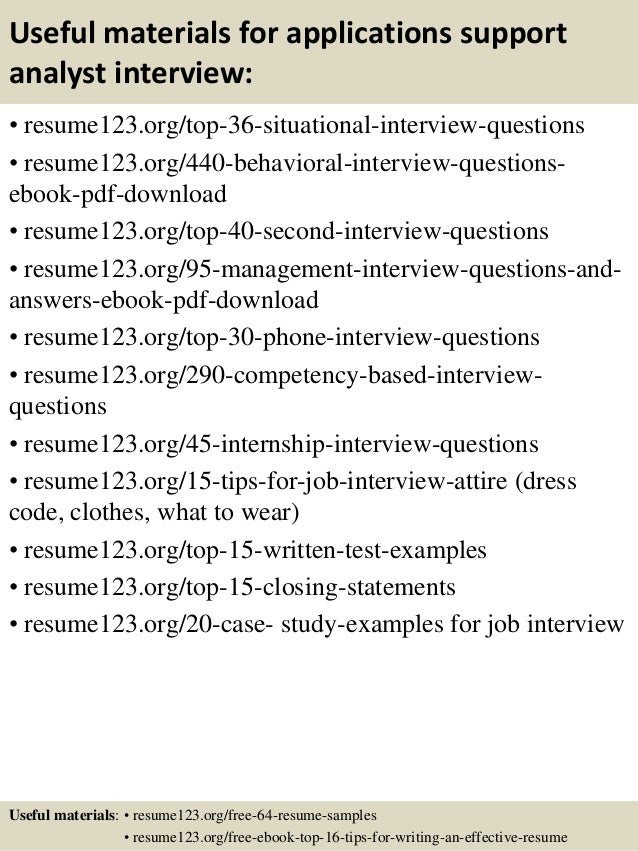 Top 8 Applications Support Analyst Resume Samples