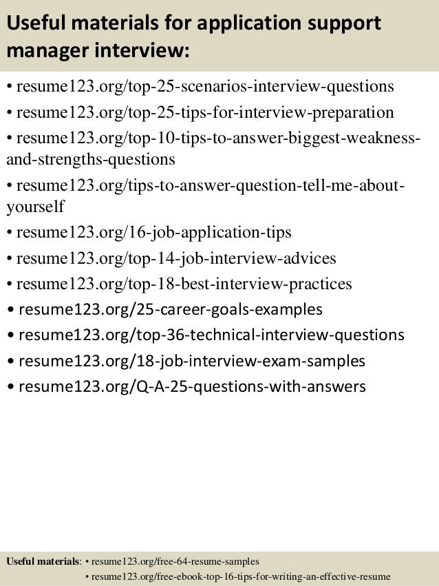 application manager resumes