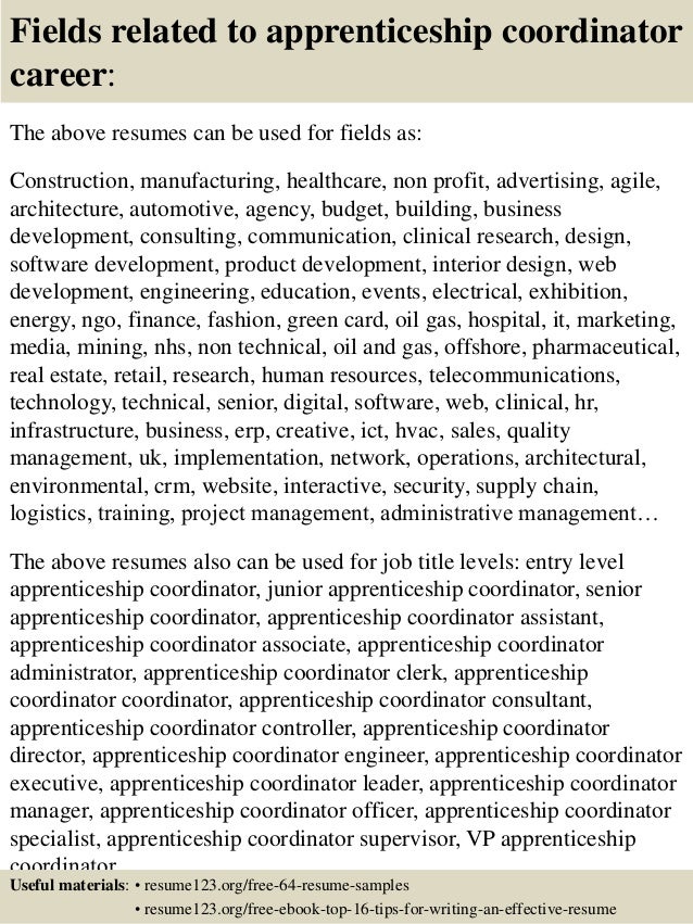cv for apprenticeship