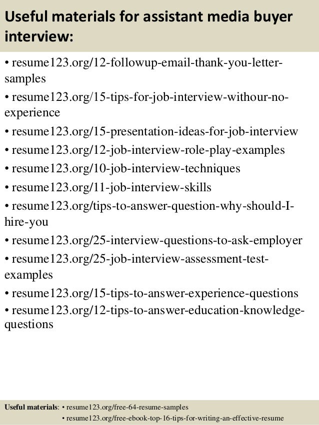 media buyer resume samples