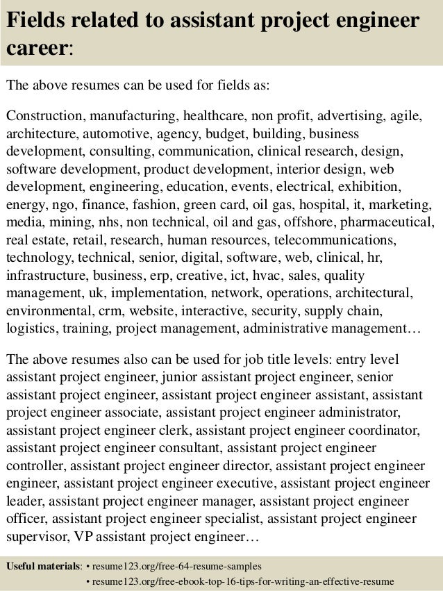 project engineer resume sample