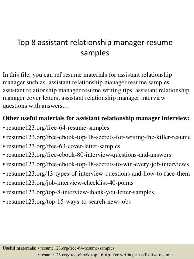 materials manager resume