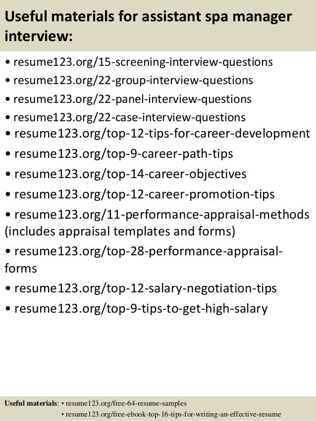 spa director resume