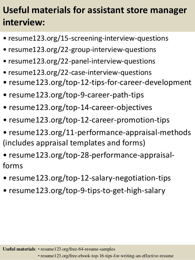 department store manager resume