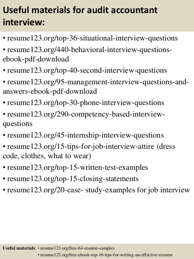 audit accountant resume