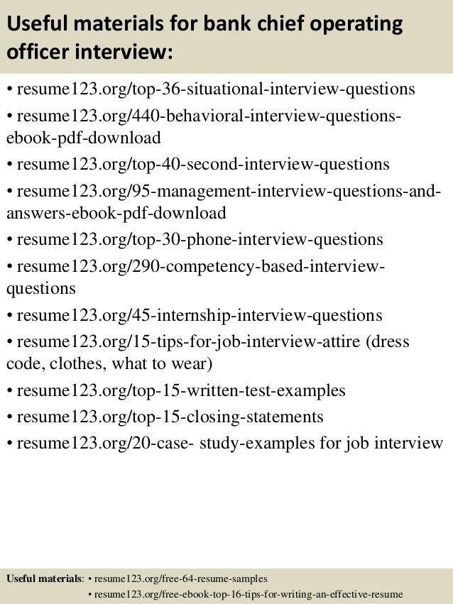 top 8 bank chief operating officer resume samples chief operating officer resumes