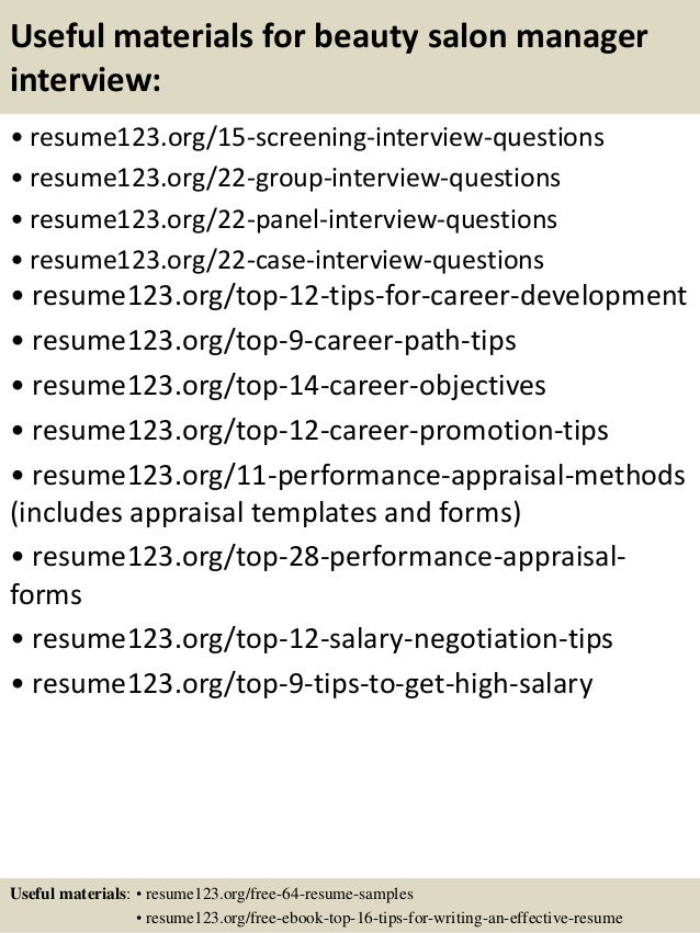 Resume Resume Examples Salon Manager top 8 beauty salon manager resume samples 15 useful materials for manager
