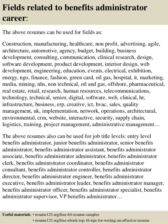 benefits coordinator resume