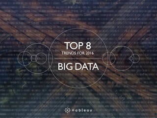 TOP 8
TRENDS FOR 2016
BIG DATA
 