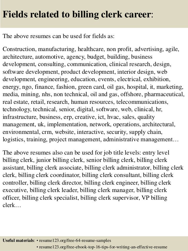 Medical Office Clerk Resume Sample Billing Samples Medical Office Clerk Resume Sample Billing Samples