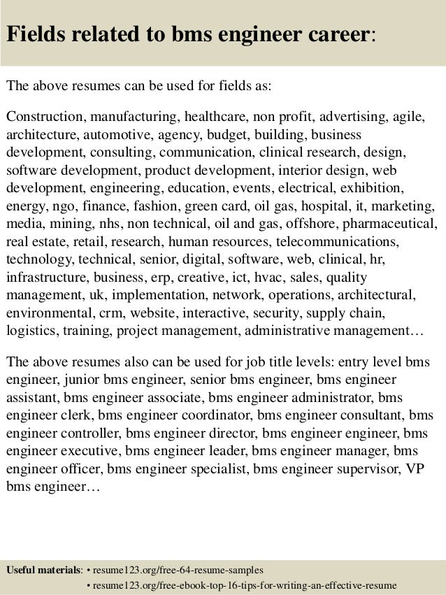 Bms Operator Job Description Pdf