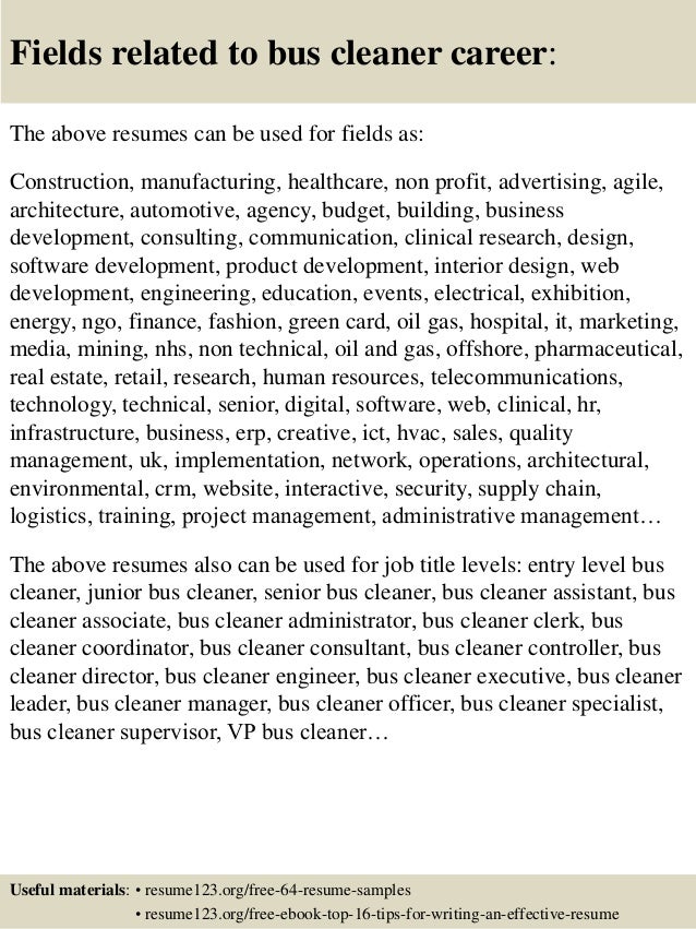 dry cleaner resume