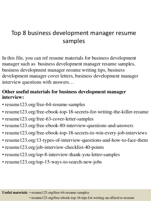 Resume business development coordinator