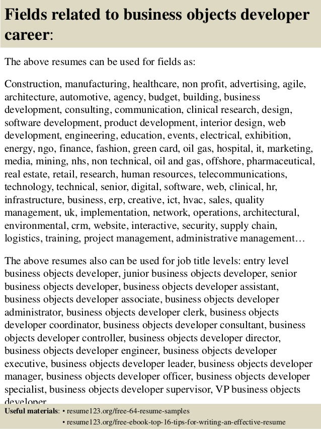 object for resumes