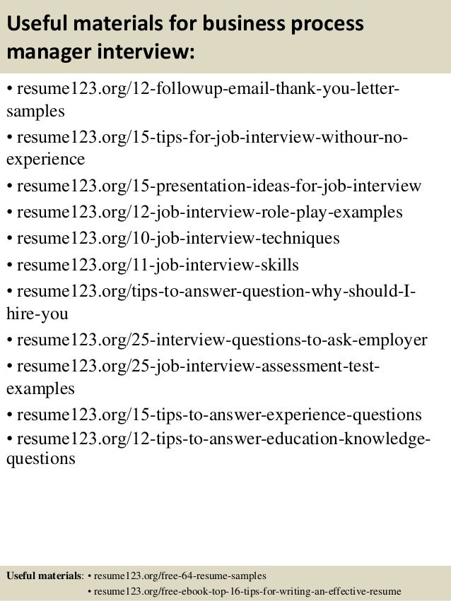 business process management resumes