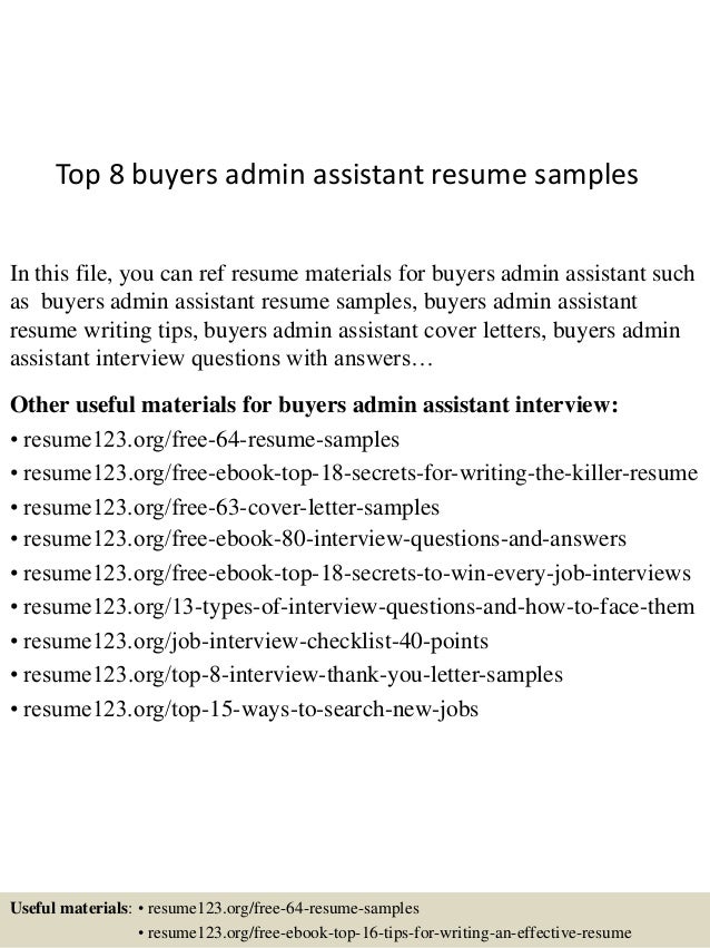 Buyers assistant cover letter