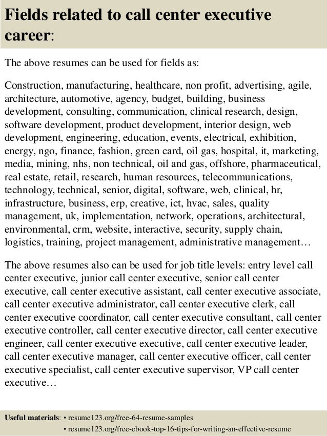 top 8 call center executive resume samples call center advertisement sample