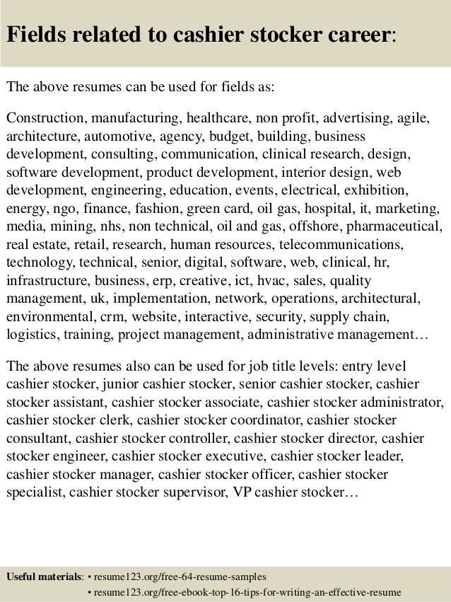 stocker resumes