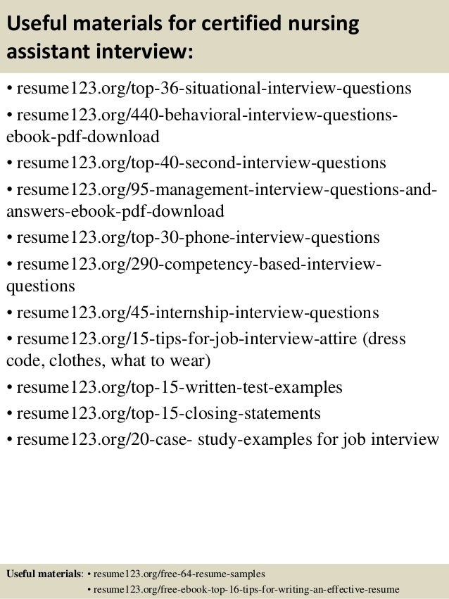 nurse assistant resume samples