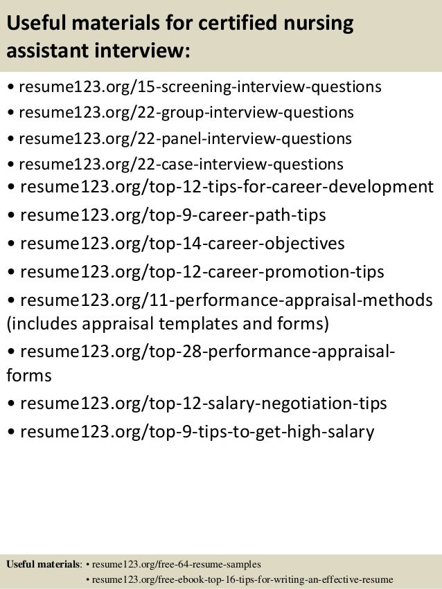 cna job description resume