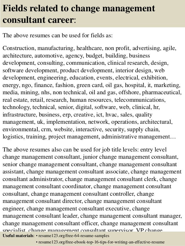 change management resumes