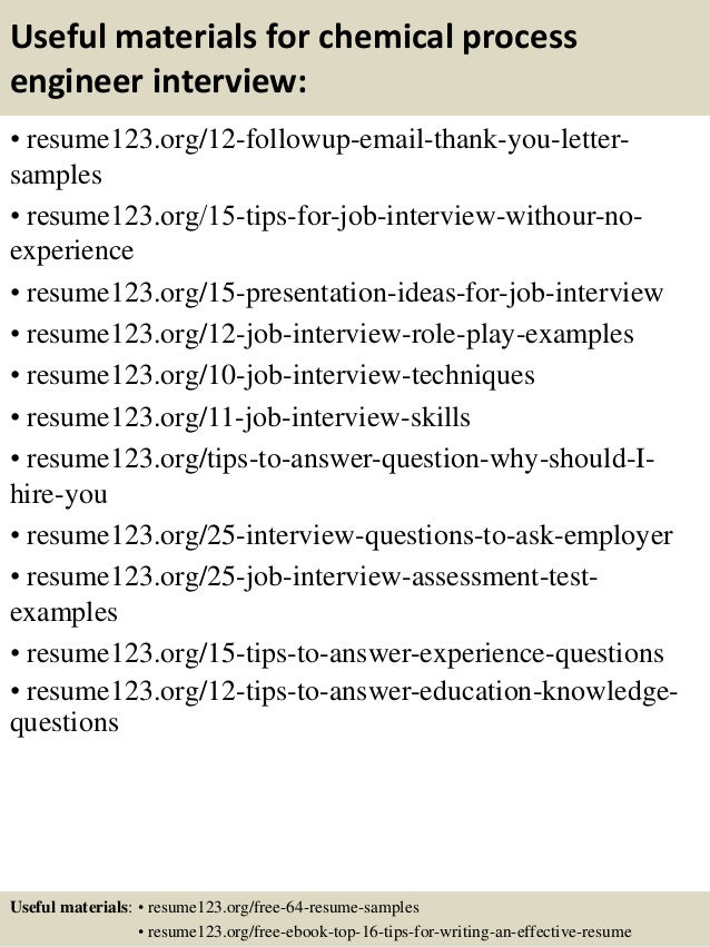 Process engineering resume examples