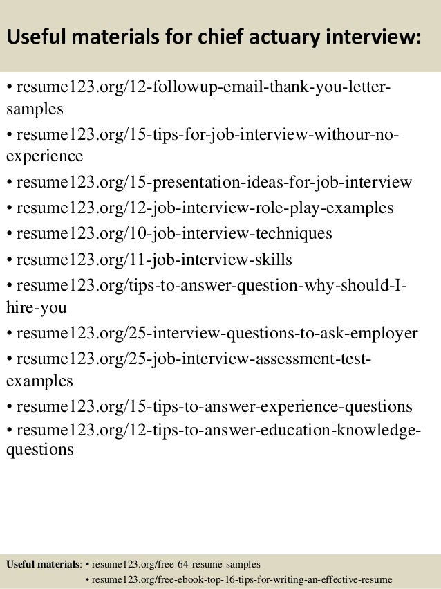 sample actuarial resumes