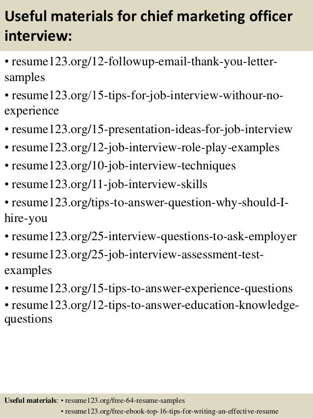 chief marketing officer resumes