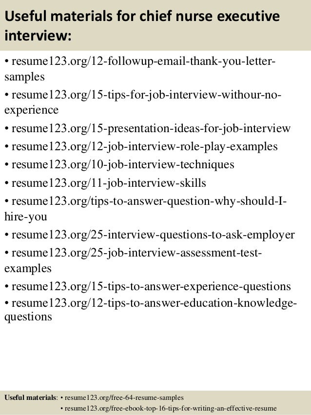 sample chief nursing officer resume