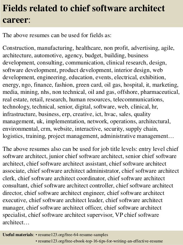 chief architect resume