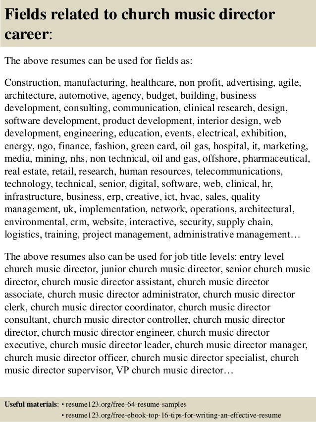 music director resumes