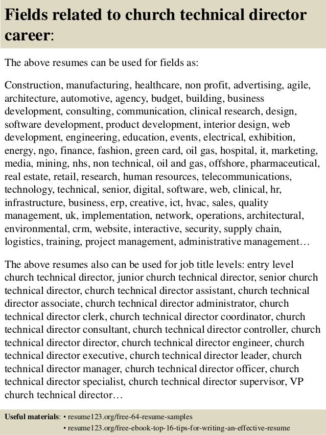 technical director resumes