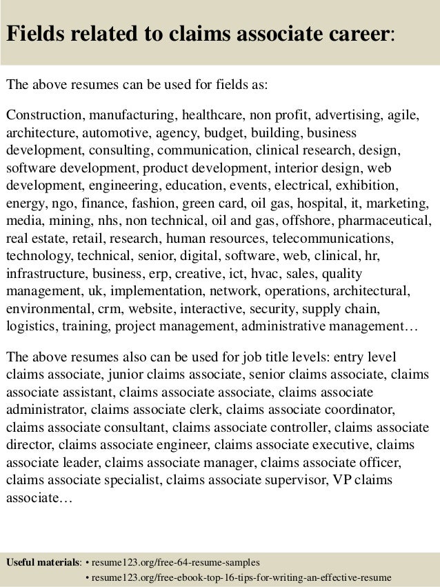 associate resumes
